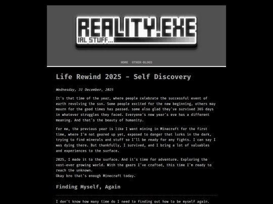 Blogs/Reality.exe/311225 screenshot