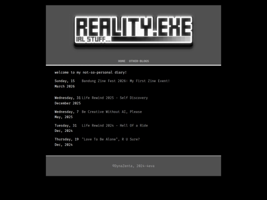Blogs/Reality.exe screenshot