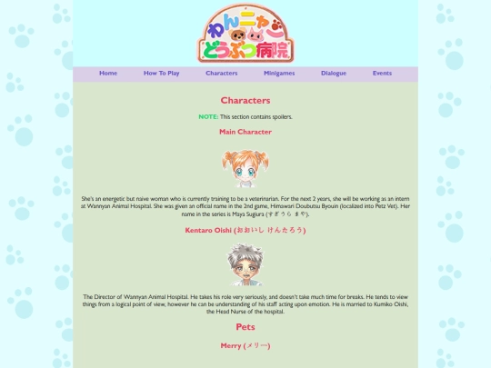 wndb/characters screenshot