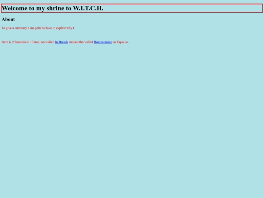 W-I-T-C-Hshrine screenshot
