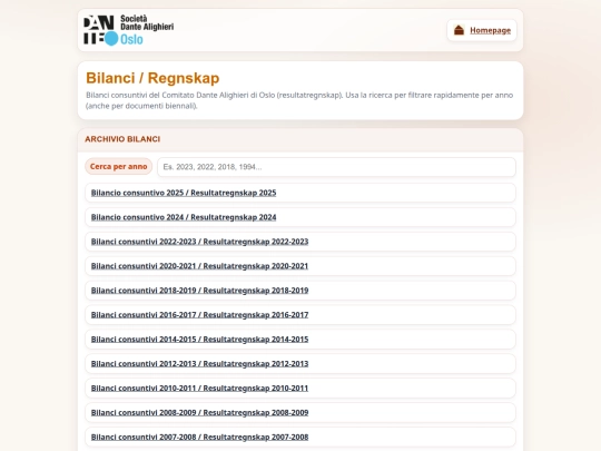 bilanci screenshot