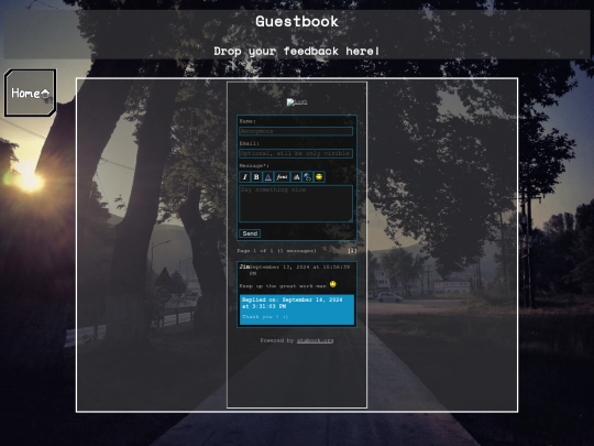HTMLs/guestbook screenshot