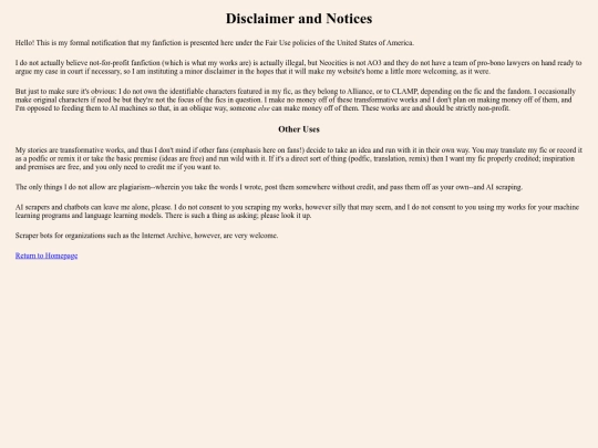 disclaimer screenshot