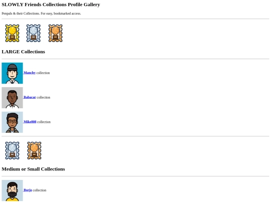 Slowly-Friends-Collection-Gallery/Slowly-Friends-Collections-Links screenshot