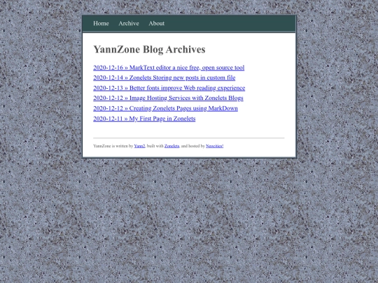YannZone/archive screenshot