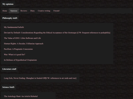 opinions screenshot