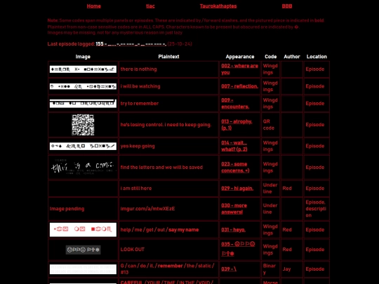 projects/tiac/logs screenshot