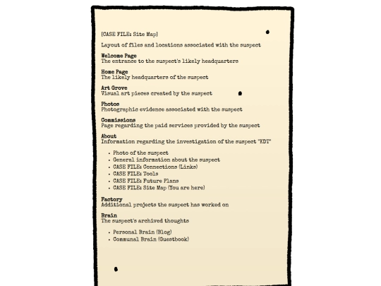 about/site-map screenshot