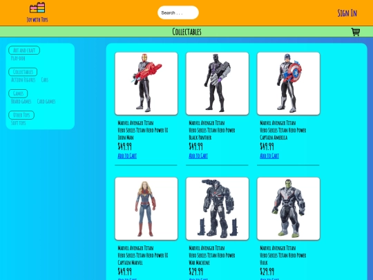 collectables screenshot