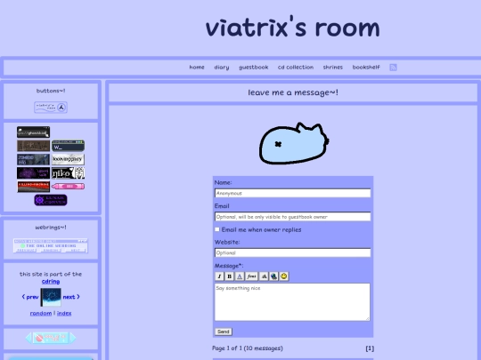 guestbook screenshot