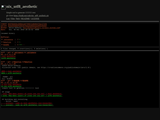 code/nix_utf8_aesthetic/commit/665f6b829cd380dcddf766571d8d0d1f5ec17155 screenshot