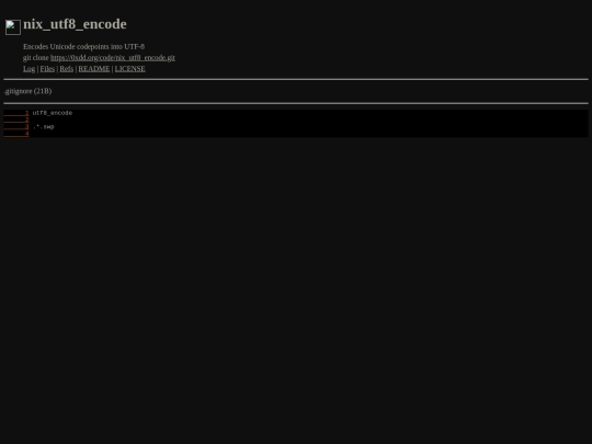 code/nix_utf8_encode/file/.gitignore screenshot