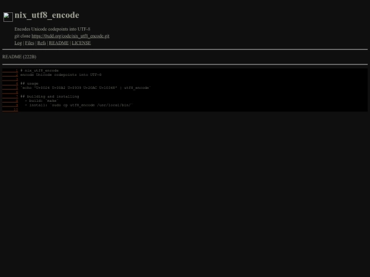 code/nix_utf8_encode/file/README screenshot