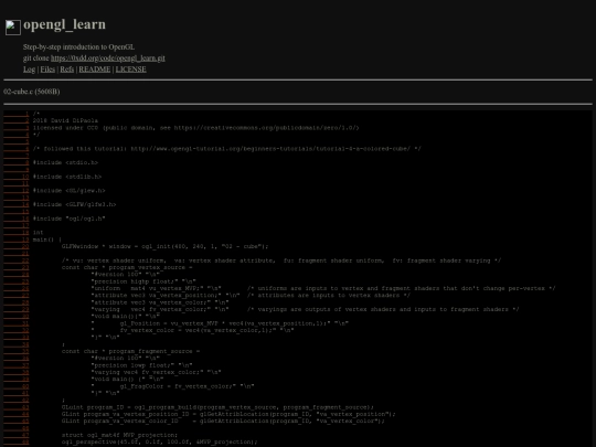 code/opengl_learn/file/02-cube.c screenshot