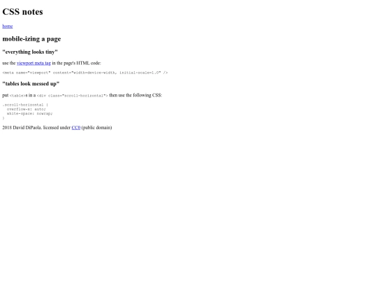 cssnotes screenshot