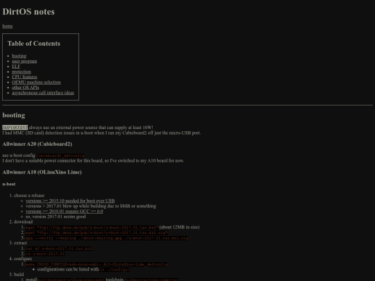 dirtosnotes screenshot