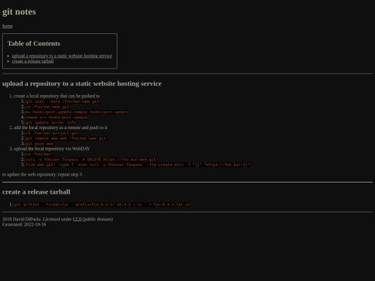 gitnotes screenshot