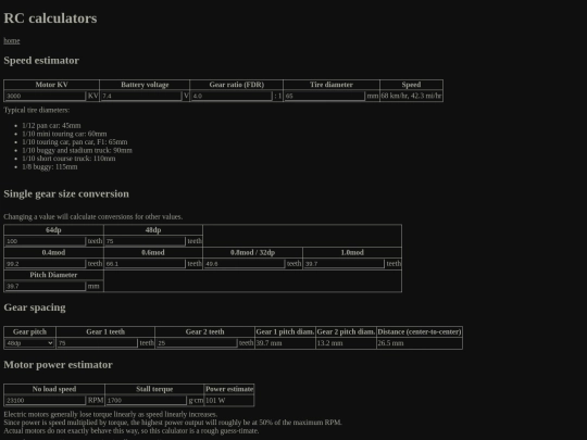 rc/rccalc screenshot