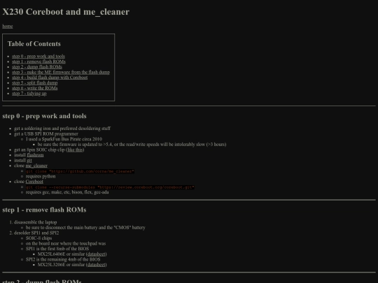 x230coreboot screenshot