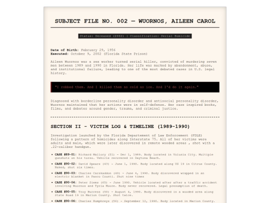 wuornos screenshot