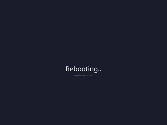 reboot screenshot
