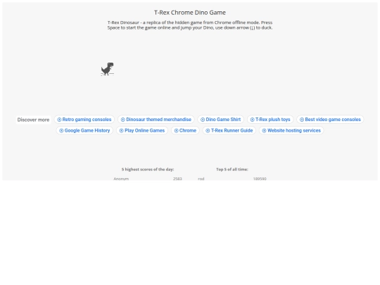 game/chromedino screenshot