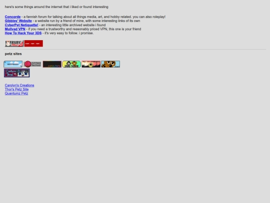 links screenshot