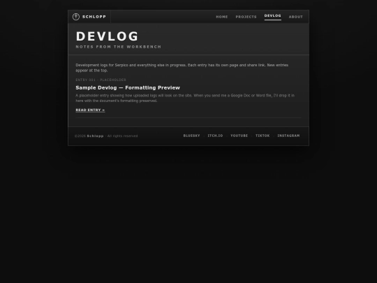 devlog screenshot