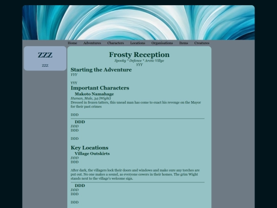 Adventures/Unsorted/FrostyReception screenshot