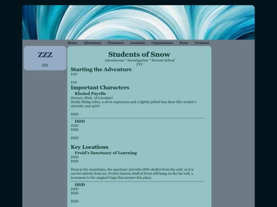 Adventures/Unsorted/StudentsOfSnow screenshot
