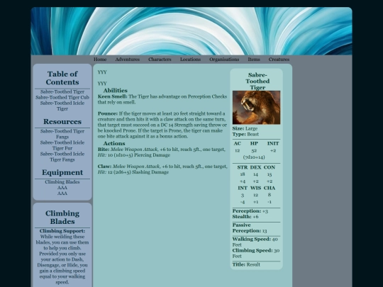 Creatures/Beasts/Sabre-ToothedTiger screenshot