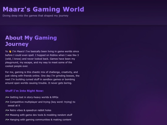 interests/games screenshot