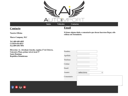pagina principal/contactos screenshot