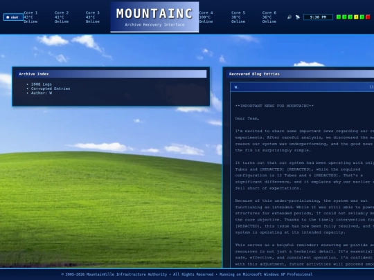 Blog screenshot