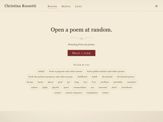 static/rossetti screenshot