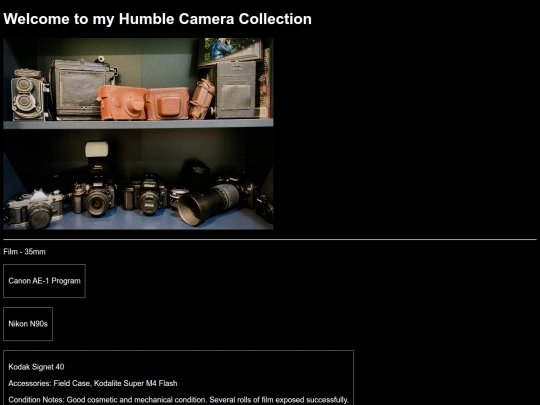 cameras screenshot