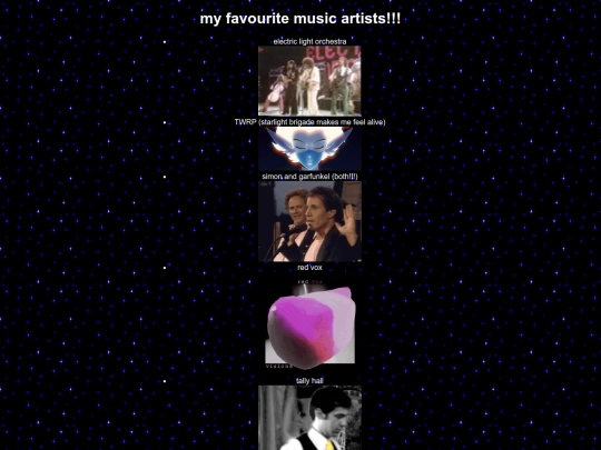 favouriteartists screenshot