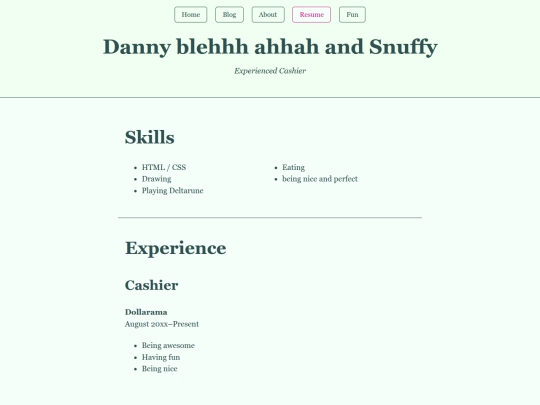 resume screenshot