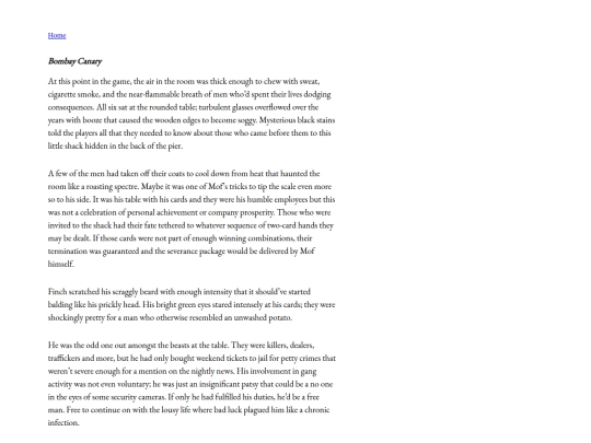 Entries/bombaycanary screenshot