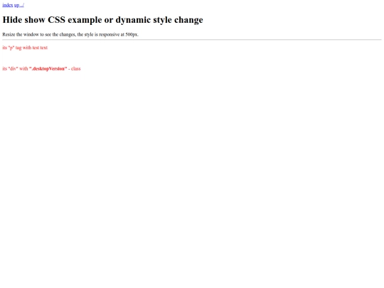 pages/css/examples/hide-show screenshot