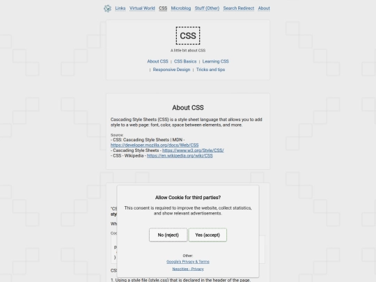 pages/css screenshot