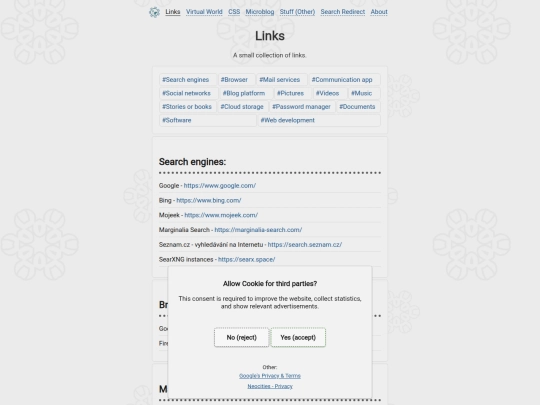 pages/links screenshot