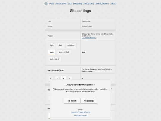 pages/settings screenshot