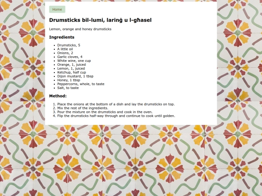 recipes/drumsticks screenshot