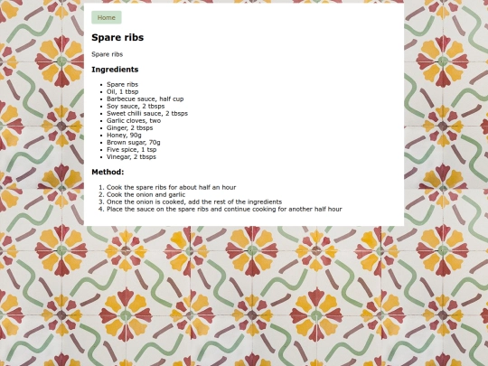recipes/spareribs screenshot