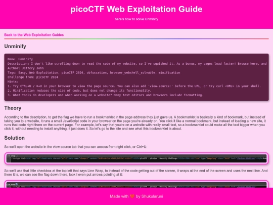 guide/ctf/picoctf/web/Unminify screenshot