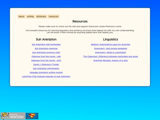 resources screenshot