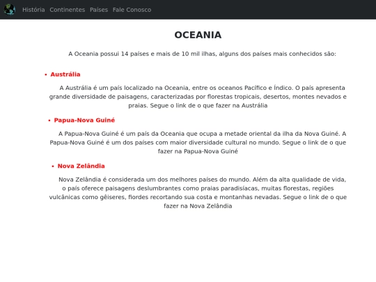 turismo/Oceania screenshot