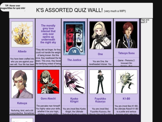 quizzes screenshot