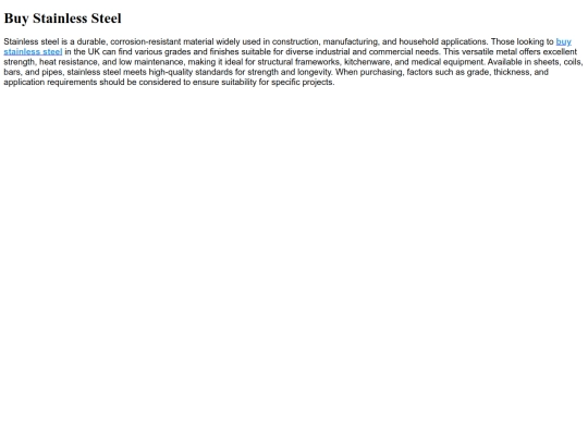 buystainlesssteel screenshot